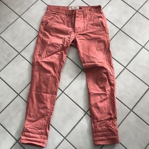 TOPMAN (TOPSHOP) skinny chino (30” x 29”), salmon